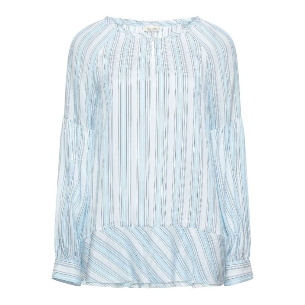 Nwt New $412 Her Shirt Blue Stripes Silk Viscose Blouse Size S Made In Italy